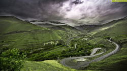 mountain highway wallpaper